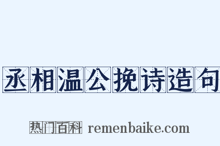 丞相温公挽诗造句是什么意思的图片